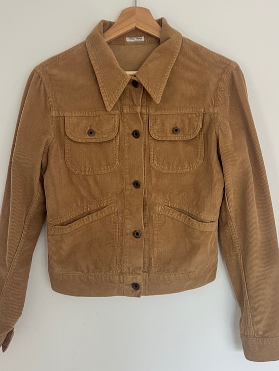 Miu Miu Jackets & Blazers - 90s Miu Miu jacket tan corduroy velluto Small